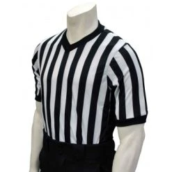 Smitty Officials Apparel Smitty "Elite" Performance Interlock V-Neck Referee Shirt With Side Panels