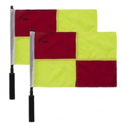 Champion Sports Champion Soccer Flags Set - Checkered Yellow & Red