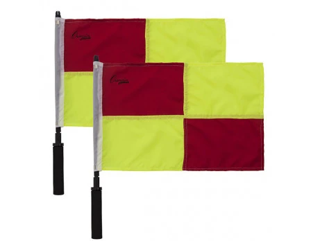 Champion Sports Champion Soccer Flags Set - Checkered Yellow & Red