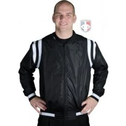 Smitty Officials Apparel Smitty Collegiate Style Basketball Referee Jacket - Black With White Trim