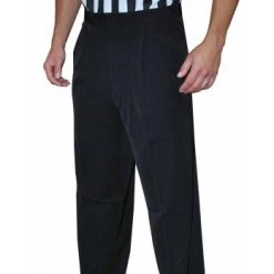Smitty Officials Apparel Smitty Performance 4-Way Stretch Tapered Fit Pleated Referee Pants With Slash Pockets