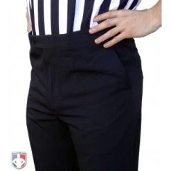 Smitty Officials Apparel Smitty Performance 4-Way Stretch Tapered Fit Flat Front Referee Pants With Slash Pockets