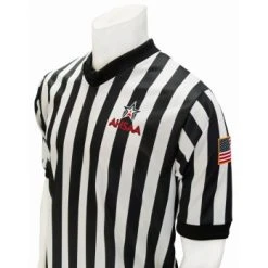 Alabama (AHSAA) 1" Stripe Body Flex Men's V-Neck Referee Shirt