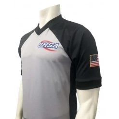 Georgia (GHSA) Men's Grey & Black V-Neck Referee Shirt