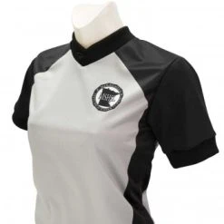 Minnesota (MSHSL) Women's Grey & Black V-Neck Referee Shirt