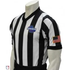 Georgia (GHSA) 2" Stripe Men's V-Neck Basketball Referee Shirt
