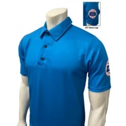 Kansas (KSHSAA) Men's Short Sleeve Volleyball Referee Shirt - Bright Blue