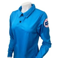 Kansas (KSHSAA) Women's Long Sleeve Volleyball Referee Shirt - Bright Blue