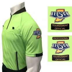 Indiana (IHSAA) Short Sleeve Soccer Referee Shirt - Florescent Green