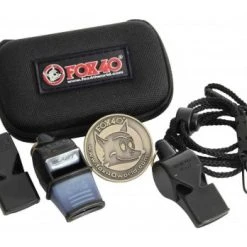 Fox 40 3-Pack Referee Whistle Kit With Lanyard, Flip Coin And Case