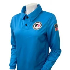 Iowa Girls (IGHSAU) Women's Long Sleeve Volleyball / Swimming Referee Shirt - Bright Blue